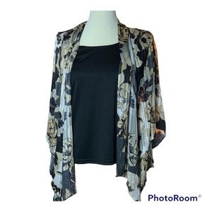 Sara Michelle Twofer Blouse SZ L